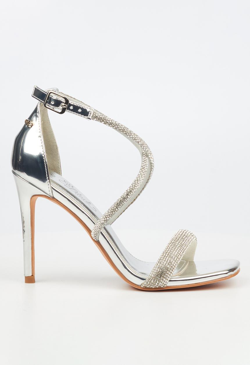 Miss Black - Snazz 1 stiletto heel - silver