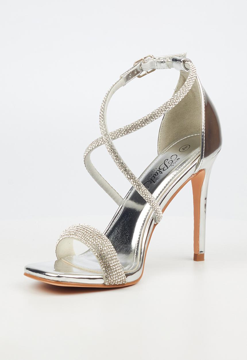 Miss Black - Snazz 1 stiletto heel - silver