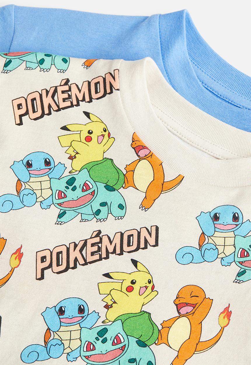 H&M - 2-Pack T-shirts - light beige/pokémon