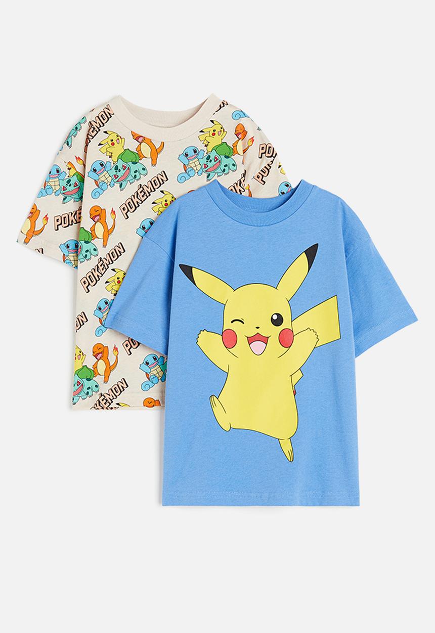 H&M - 2-Pack T-shirts - light beige/pokémon