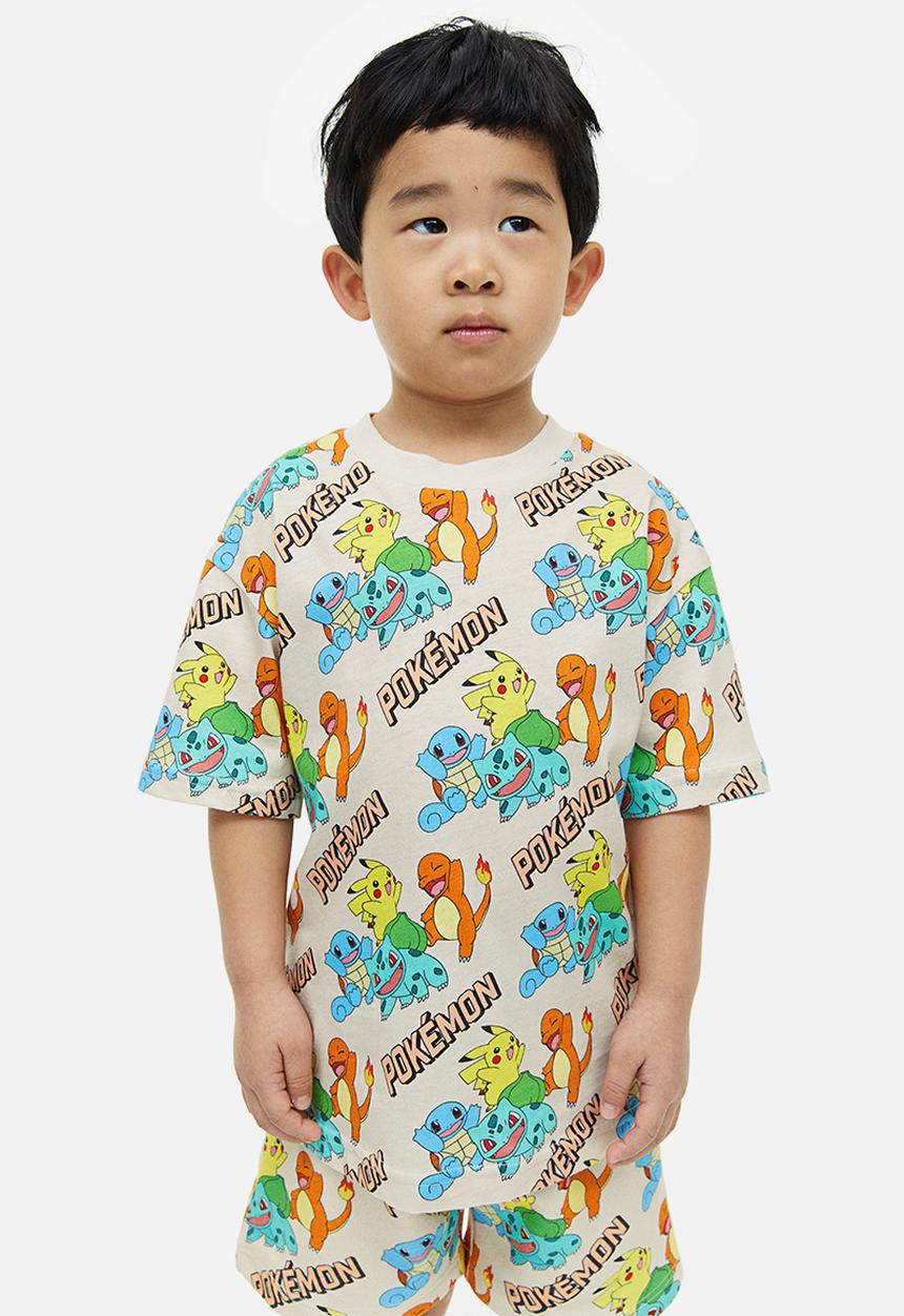 H&M - 2-Pack T-shirts - light beige/pokémon