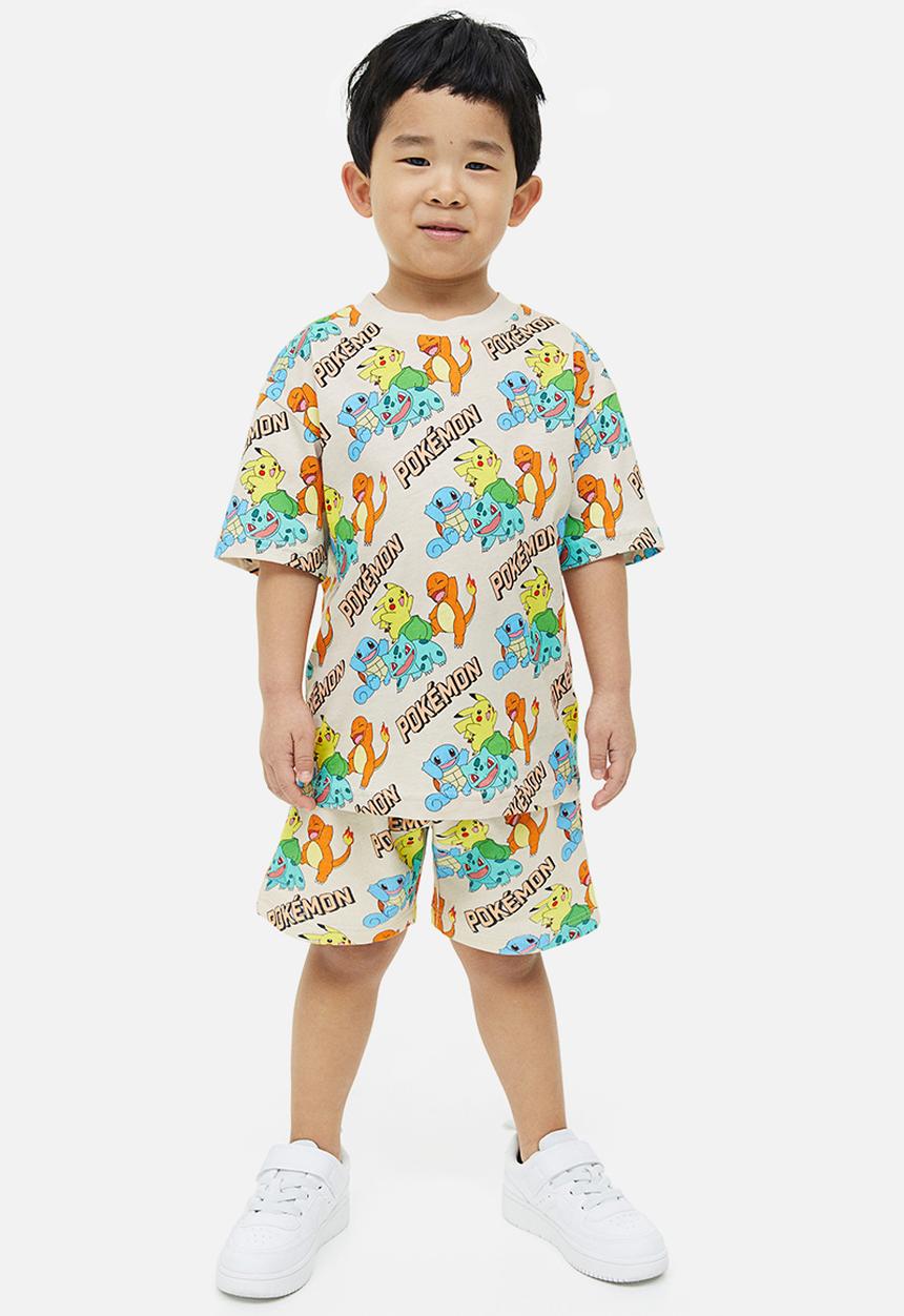 H&M - 2-Pack T-shirts - light beige/pokémon