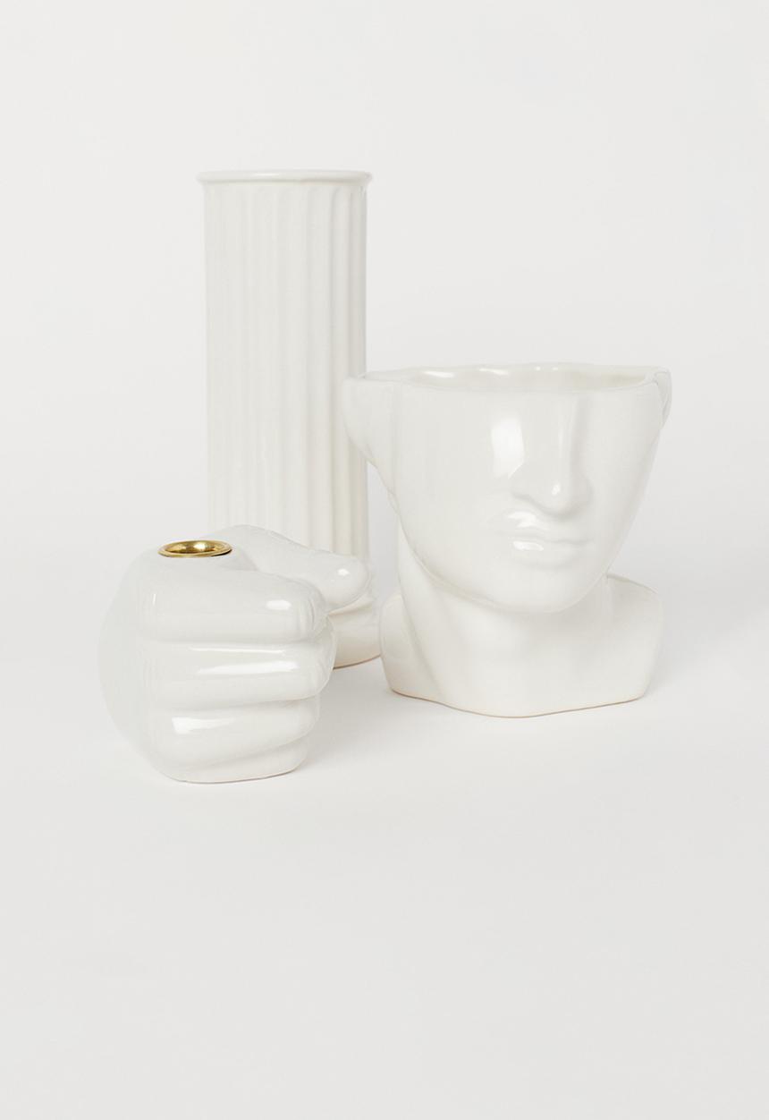H&M - Stoneware vase - white