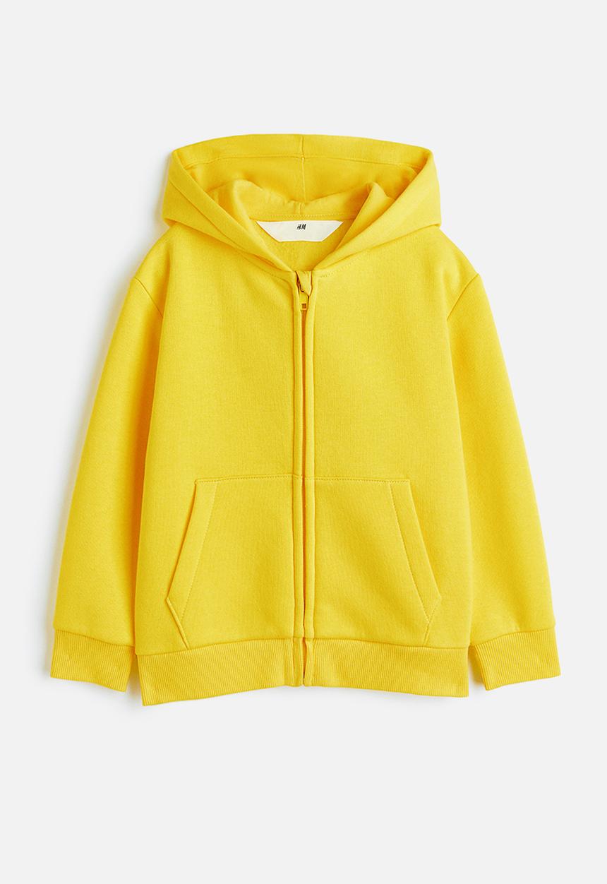 H&M - Zip-through hoodie - bright yellow 