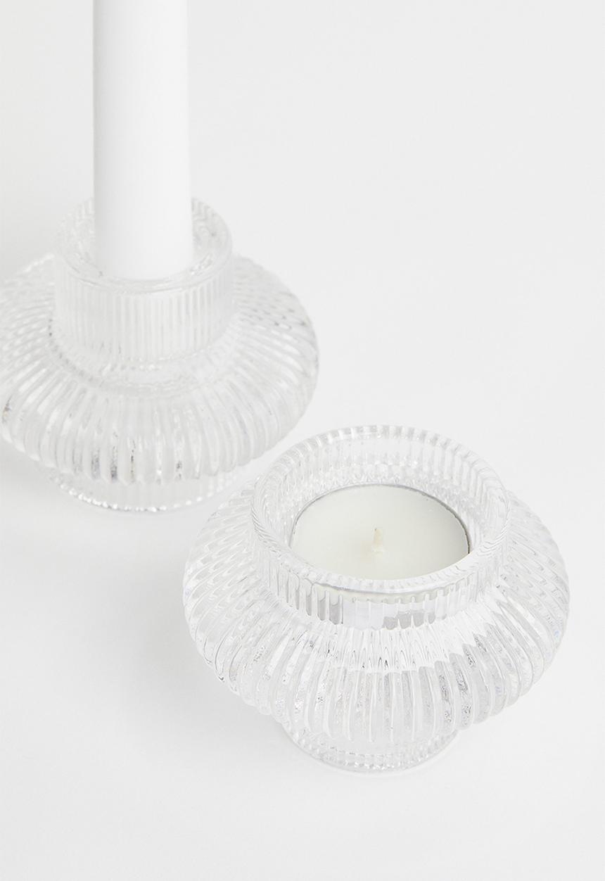 H&M - Glass candle lantern - clear glass