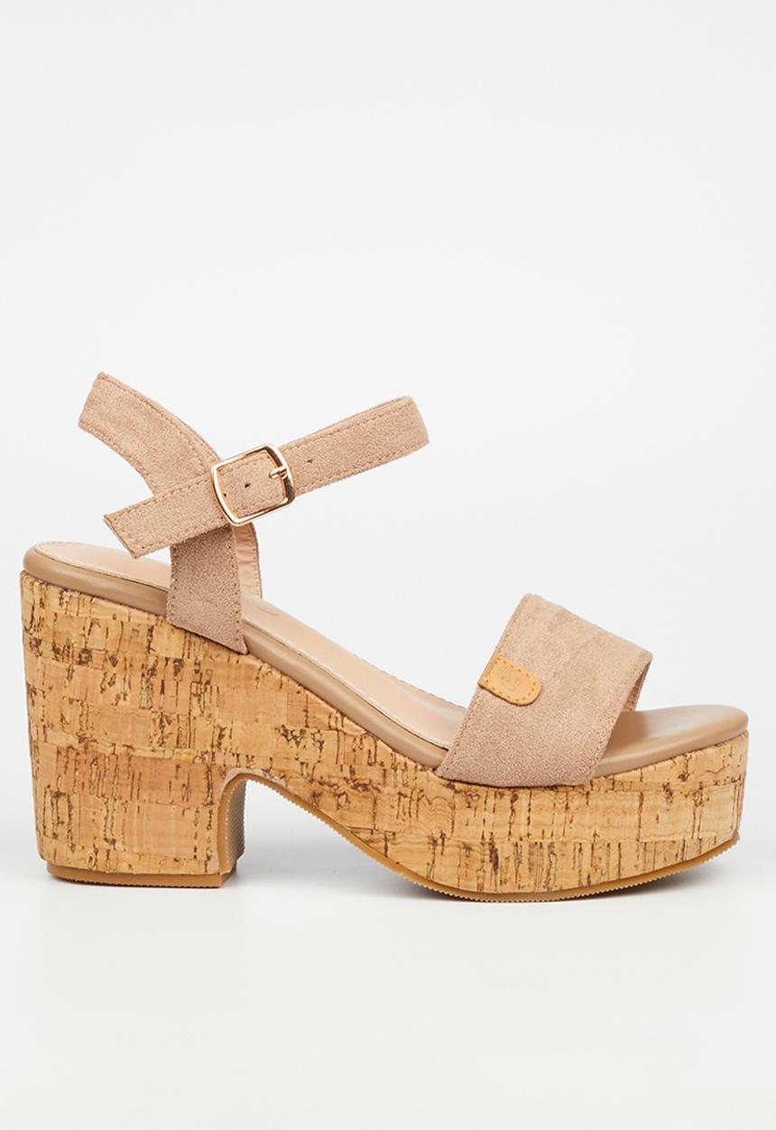 Miss Black - Honey 1 platform heel - taupe