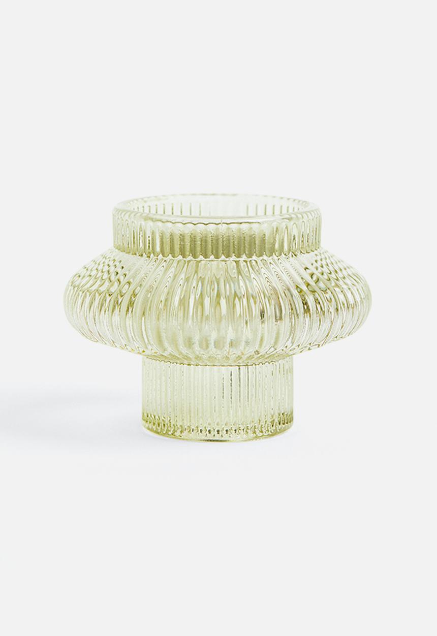 H&M - Glass candle lantern - light green
