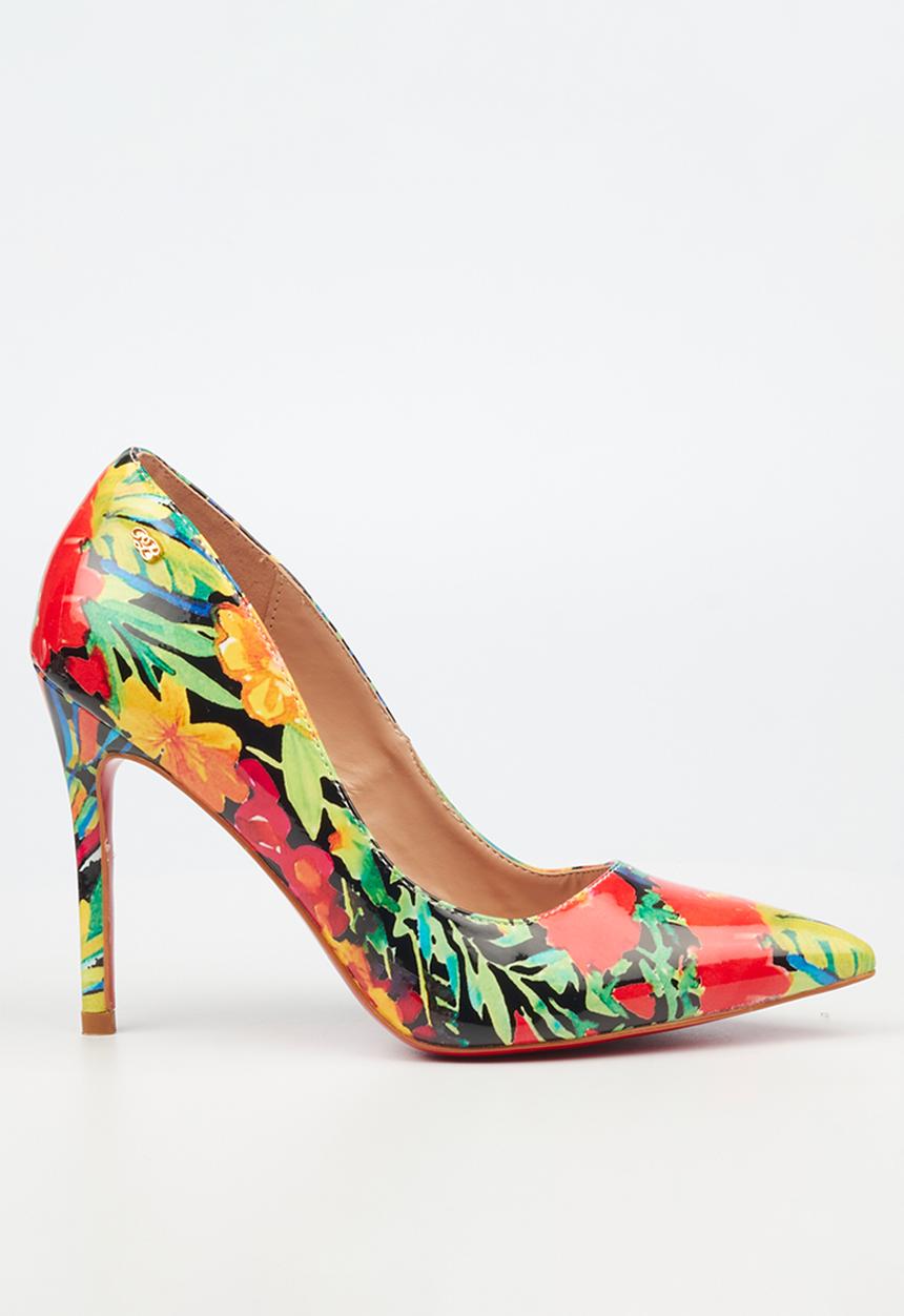 Miss Black - Lola 7 court heel - multi