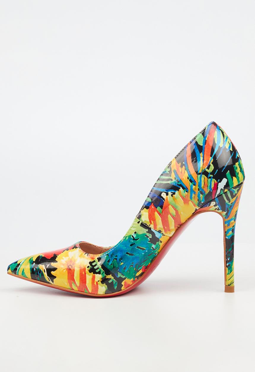 Miss Black - Lola 7 court heel - multi