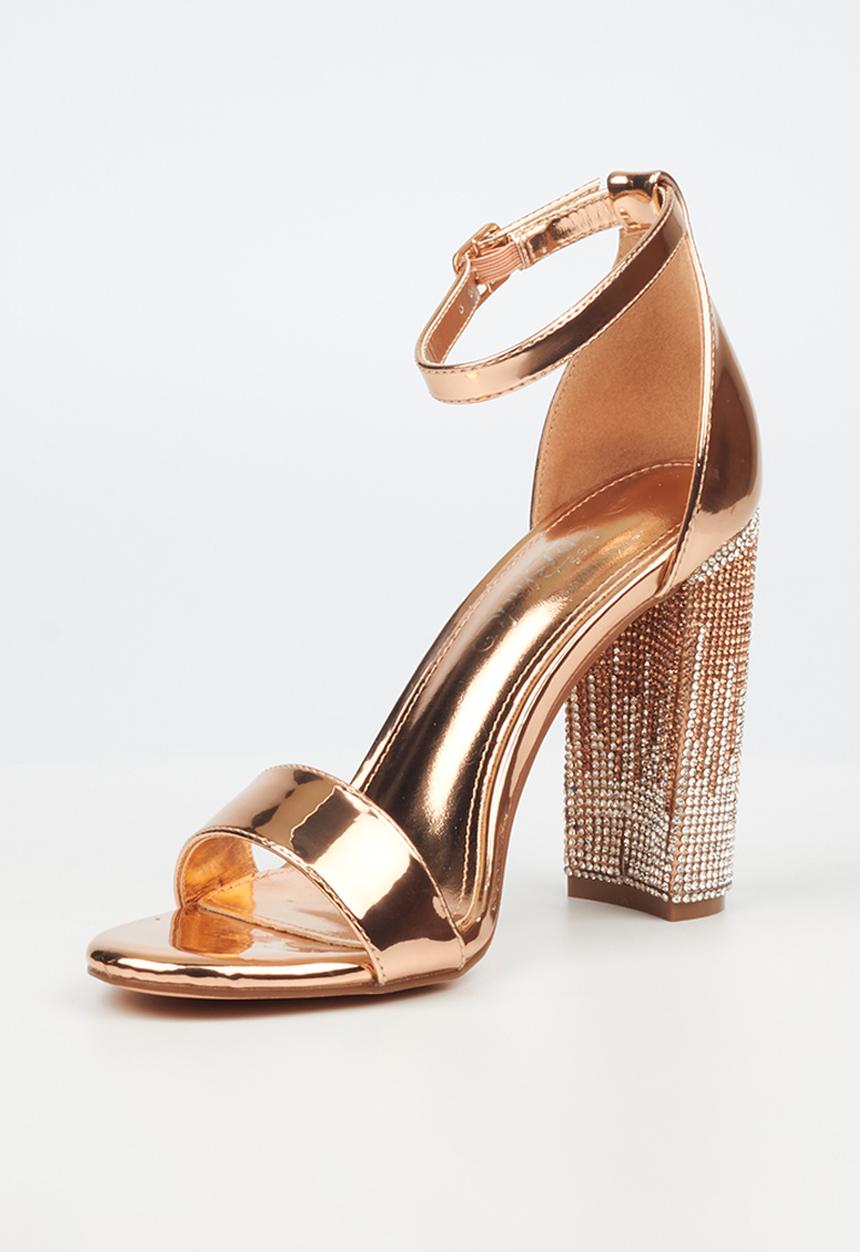 Miss Black - Zama 3 block heel - rose gold