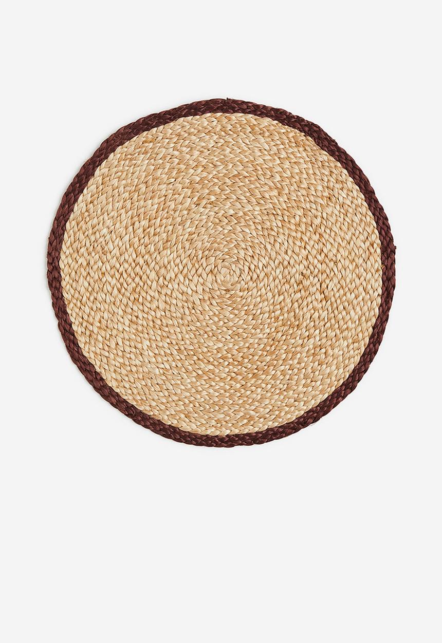 H&M - Round jute table mat - beige/brown