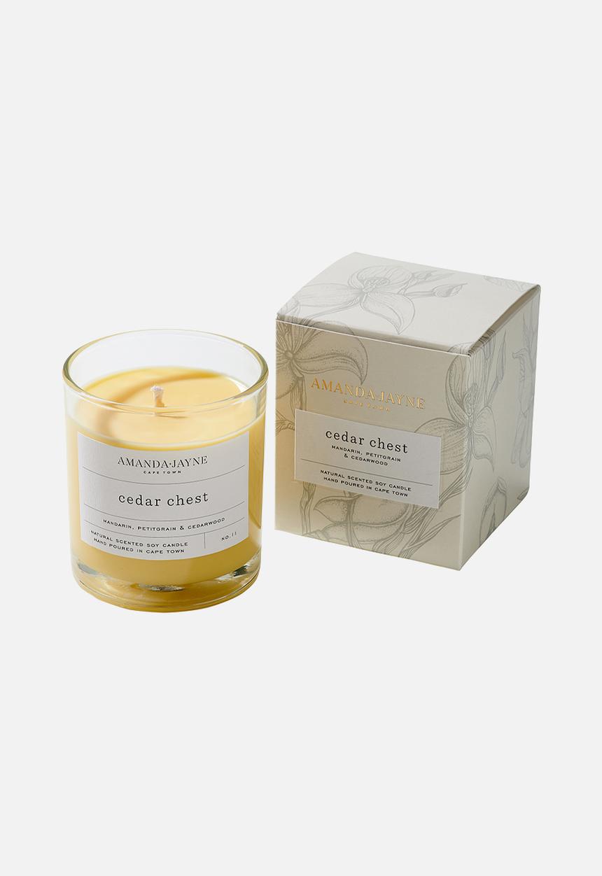 Amanda Jayne - Cedar chest glass collection candle