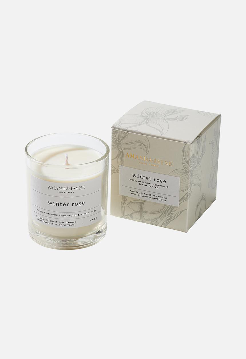 Amanda Jayne - Winter rose glass collection candle
