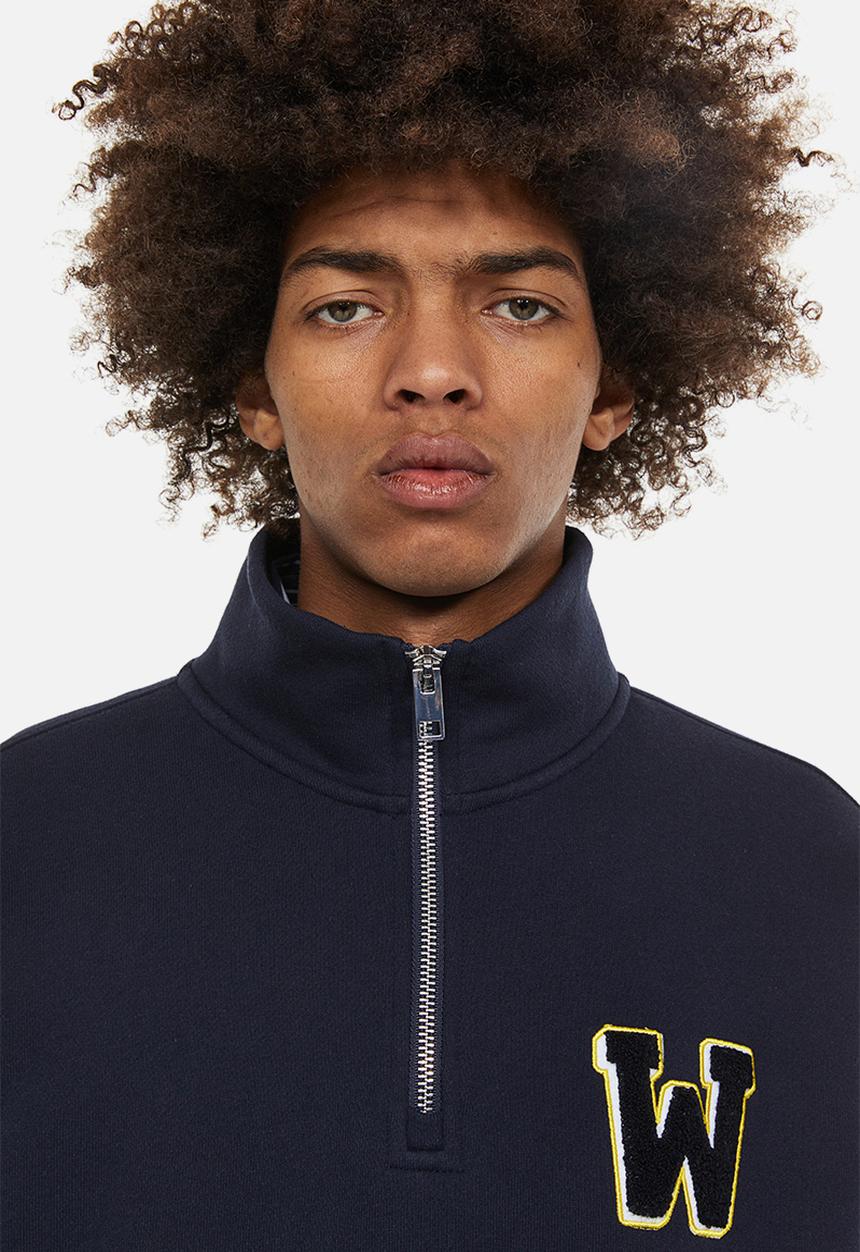 H&M - Relaxed fit zip-top sweatshirt - dark blue/snoopy