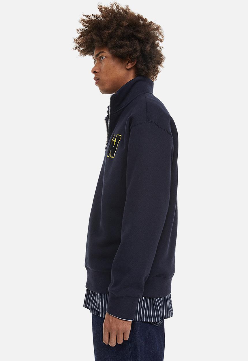 H&M - Relaxed fit zip-top sweatshirt - dark blue/snoopy