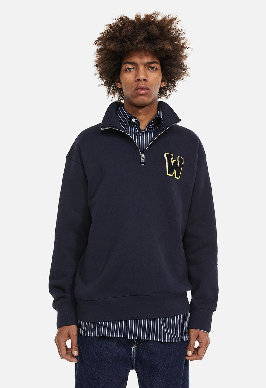 H&M - Relaxed fit zip-top sweatshirt - dark blue/snoopy