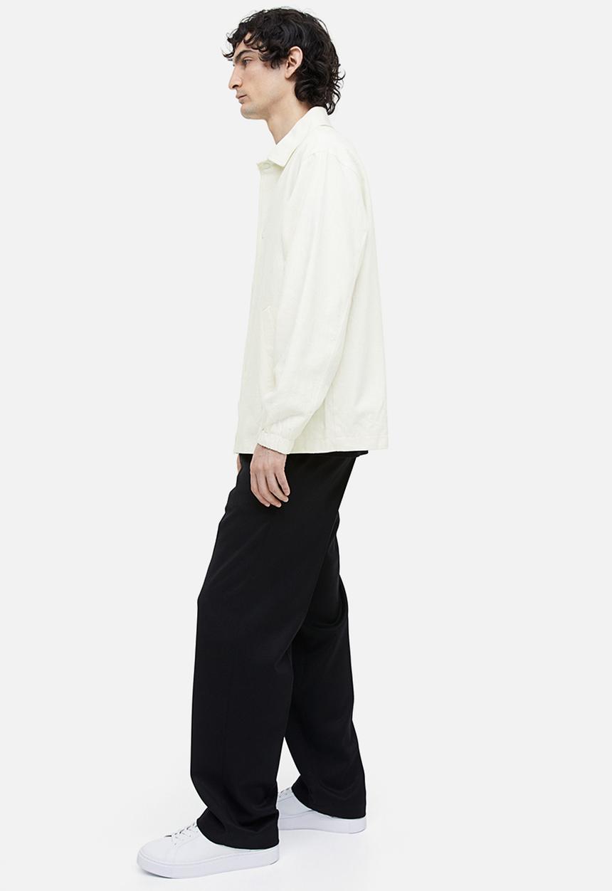 H&M - Regular fit linen-blend jacket - white