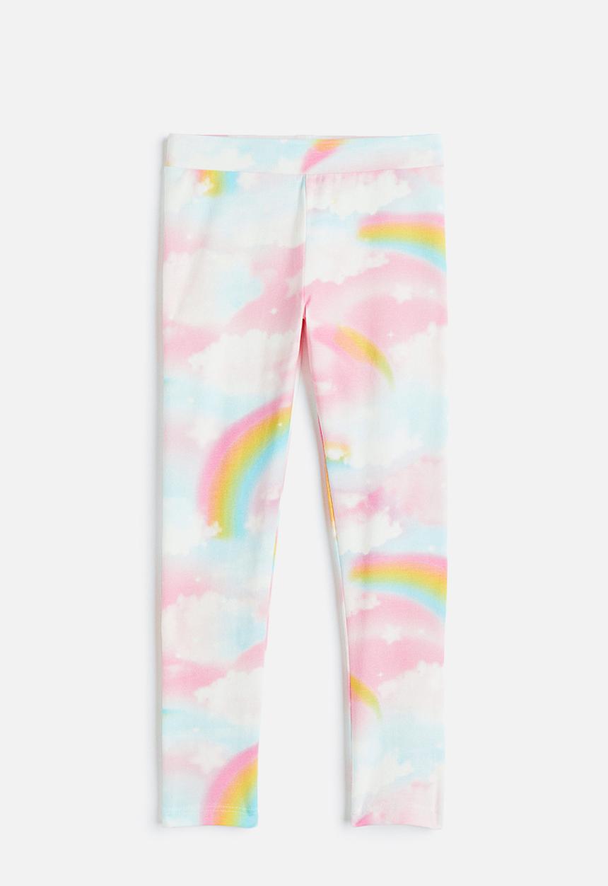 H&M - Leggings - light pink/rainbows