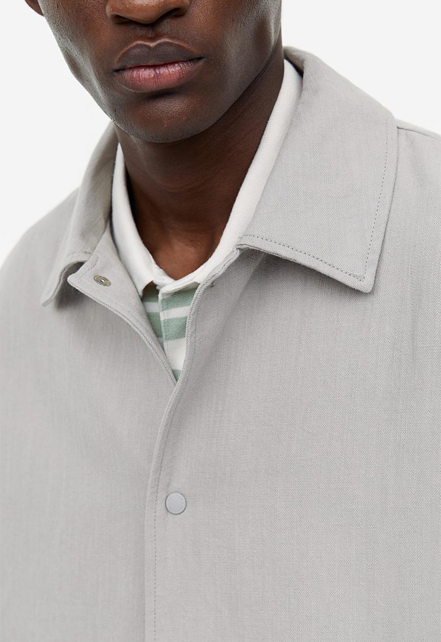 H&M - Regular fit linen-blend jacket - light grey 