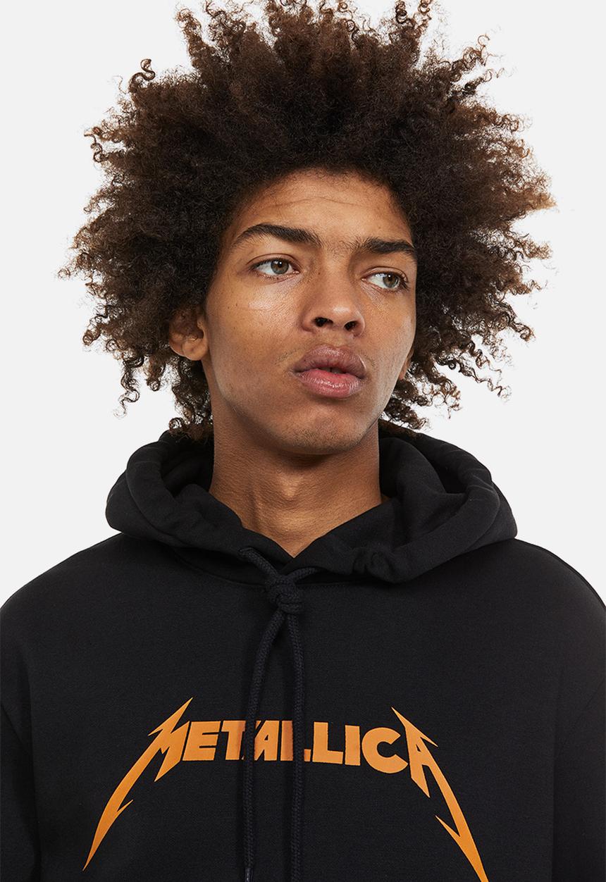 H&M - Regular fit hoodie - black/metallica