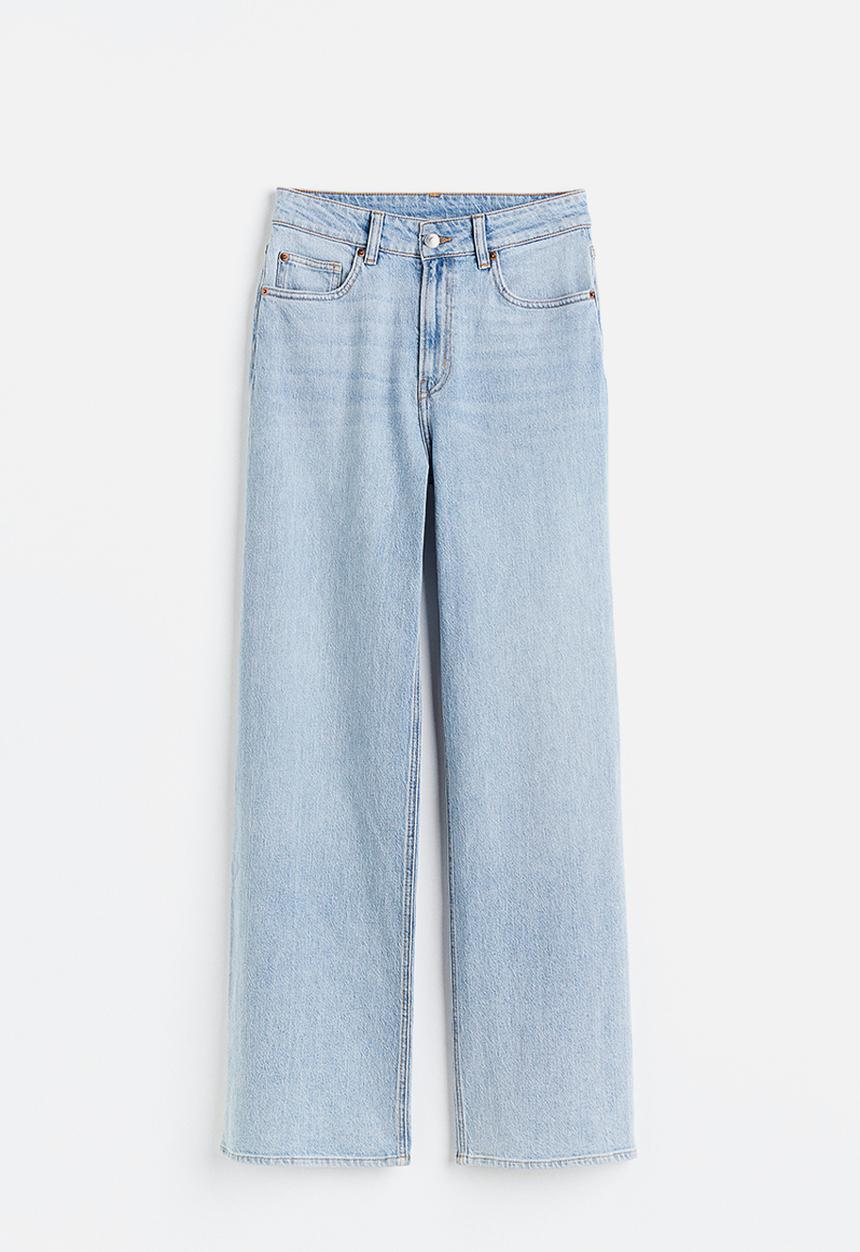 H&M - Wide high jeans - light denim blue