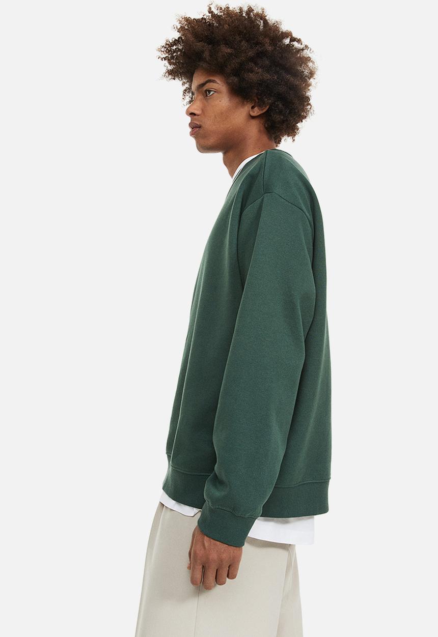 H&M - Relaxed fit sweatshirt - dark green