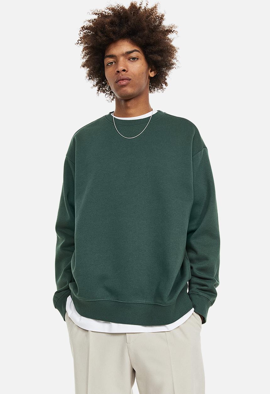 H&M - Relaxed fit sweatshirt - dark green