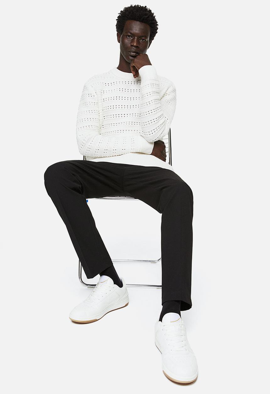 H&M - Regular fit textured-knit jumper - cream