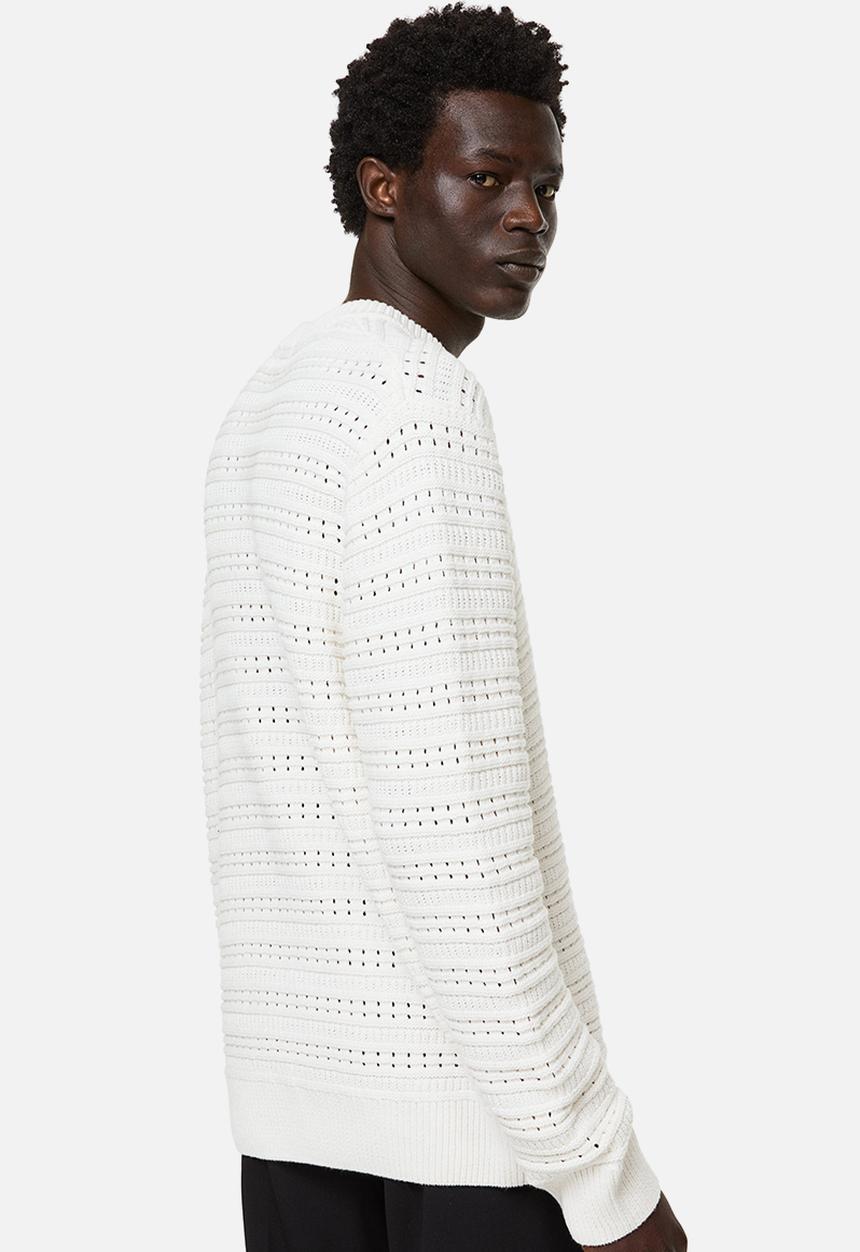 H&M - Regular fit textured-knit jumper - cream