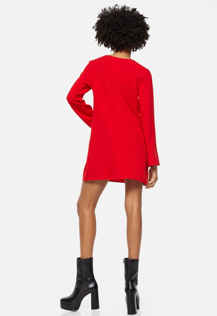 H&M - V-neck dress - red