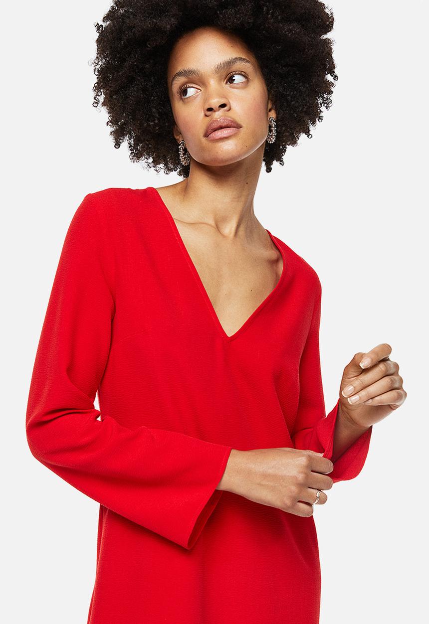H&M - V-neck dress - red