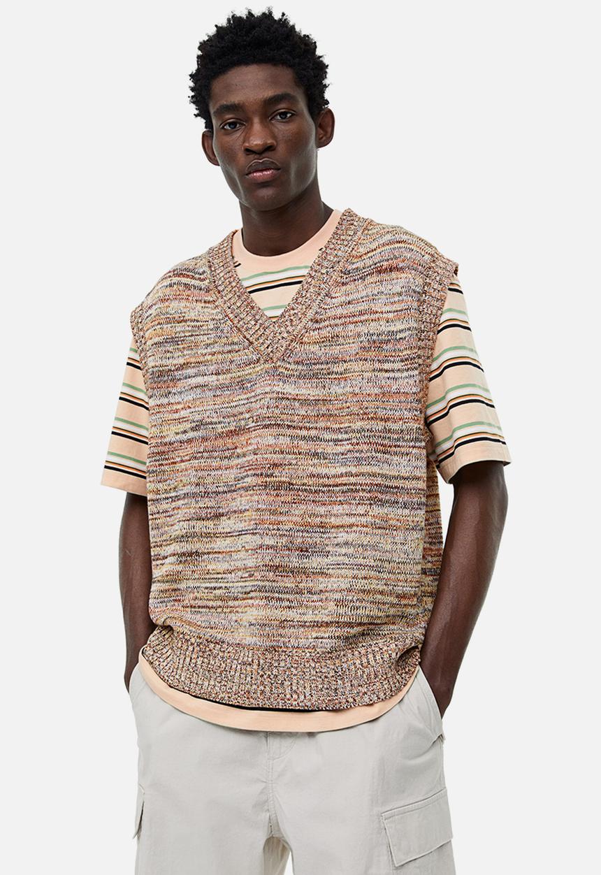 H&M - Relaxed fit sweater vest - brown marl