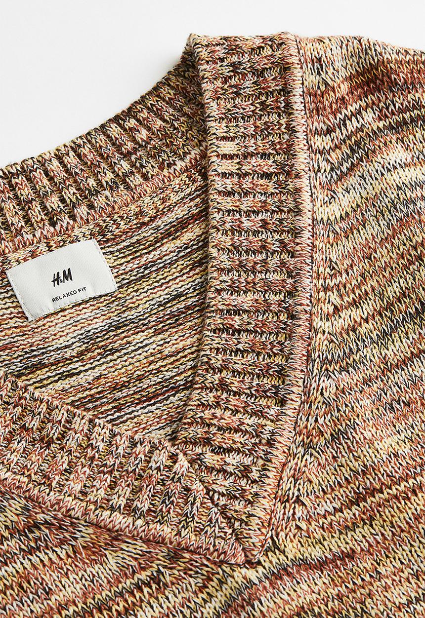 H&M - Relaxed fit sweater vest - brown marl