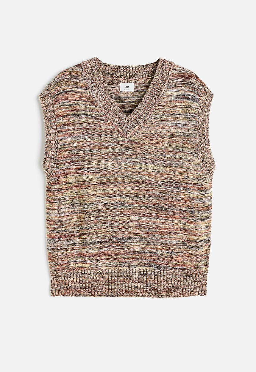 H&M - Relaxed fit sweater vest - brown marl