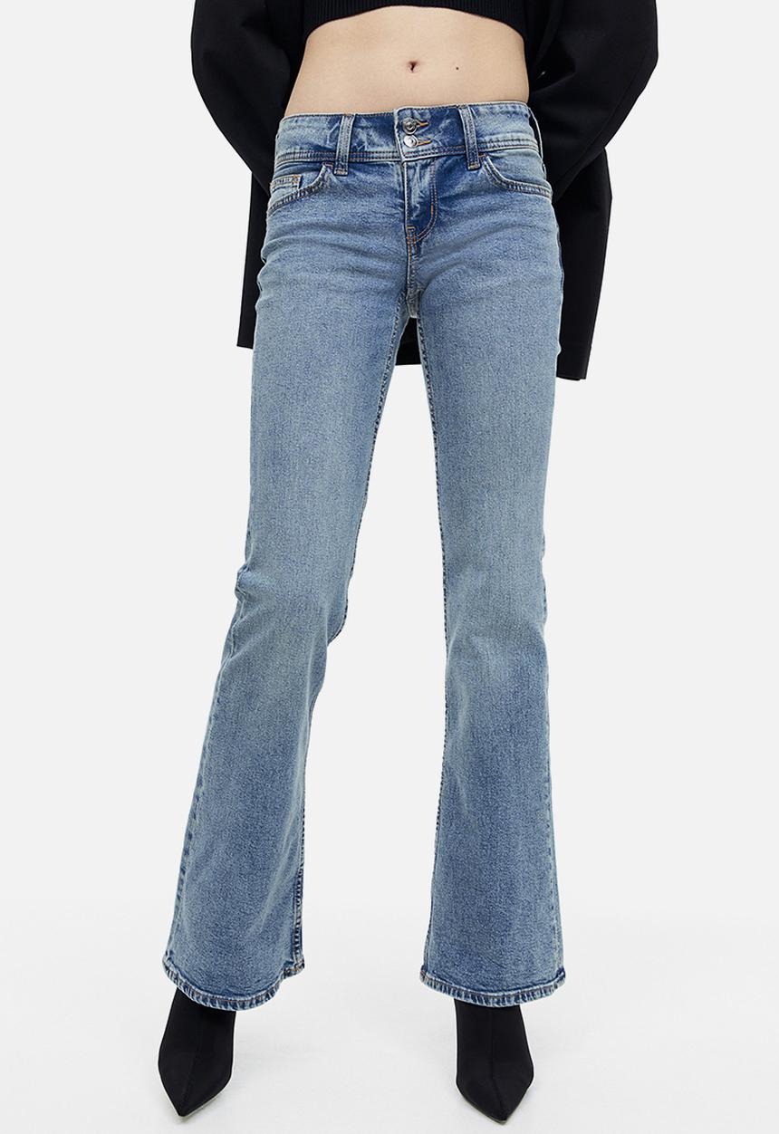 H&M - Flared low jeans - light denim blue