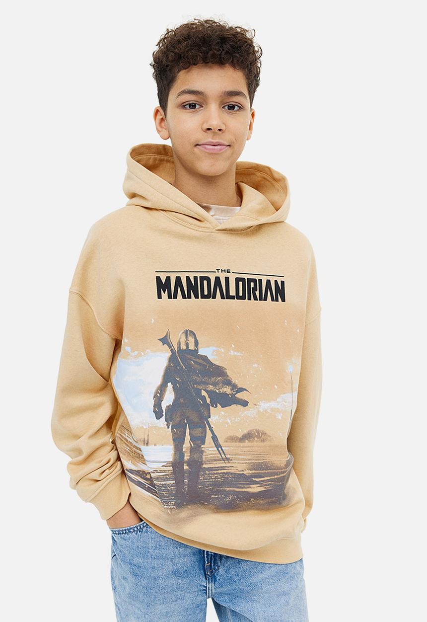 H&M - Oversized printed hoodie - beige/star wars