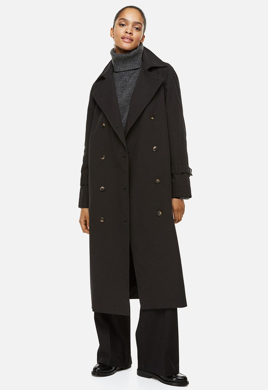 SEQUEL FISHTAIL TRENCH COAT BLACK M 黒 Tayla Trench Coat Black | Forever New