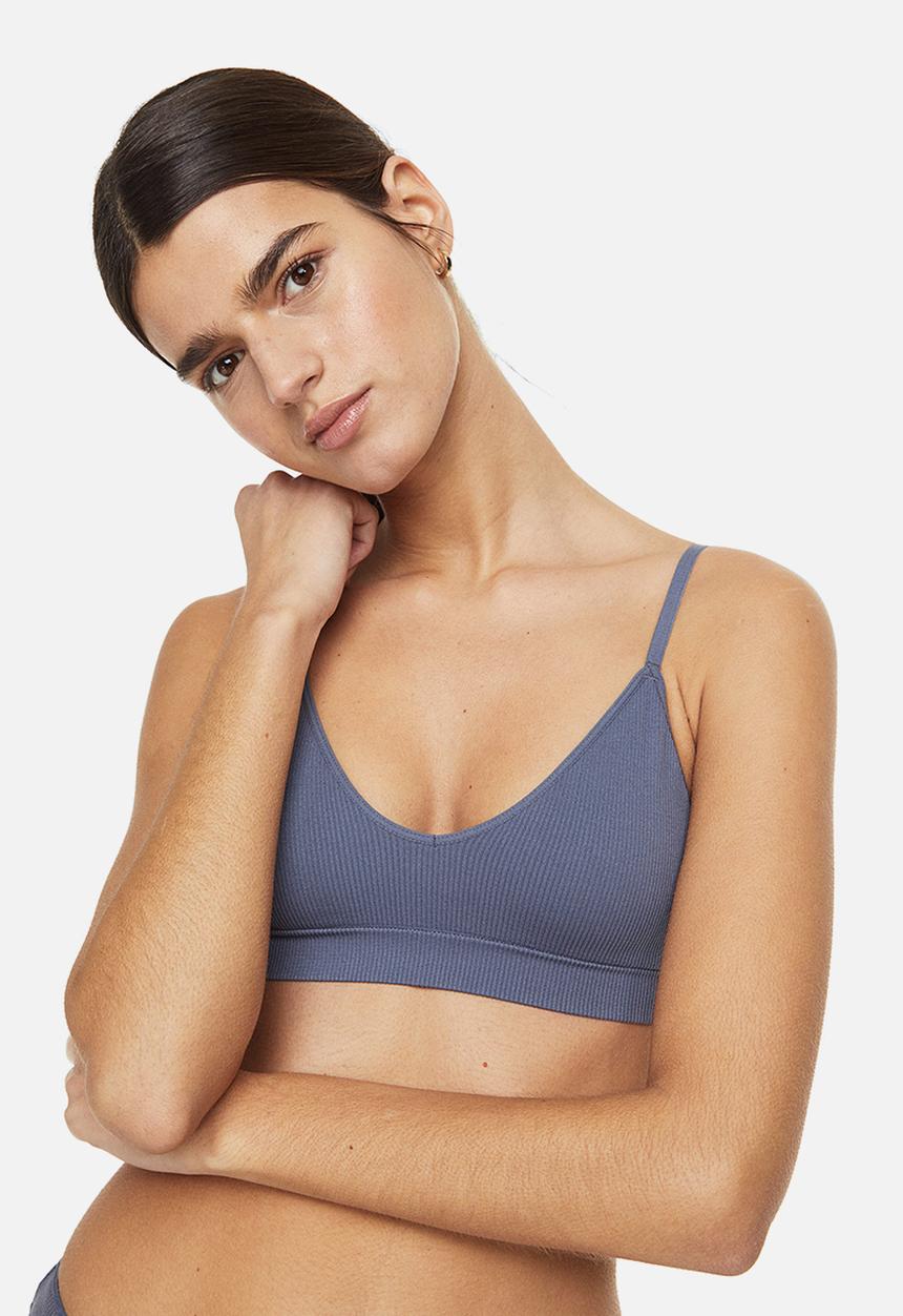 H&M - Padded bra - dark blue