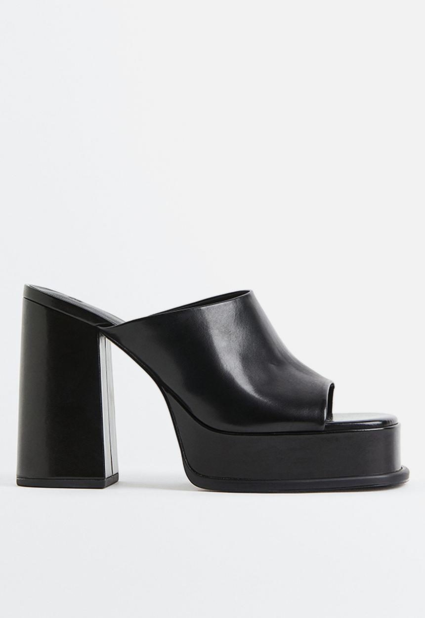 H&M - Platform mules - black