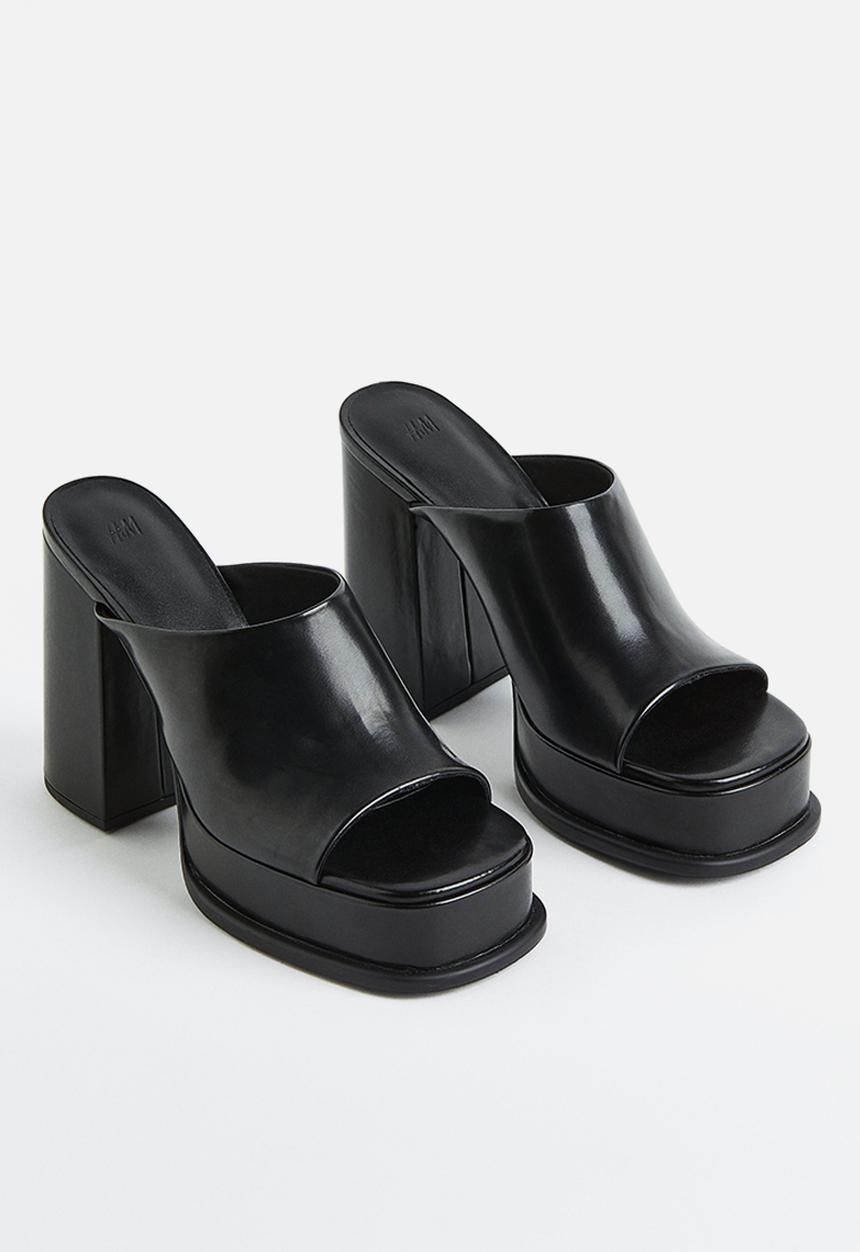 H&M - Platform mules - black