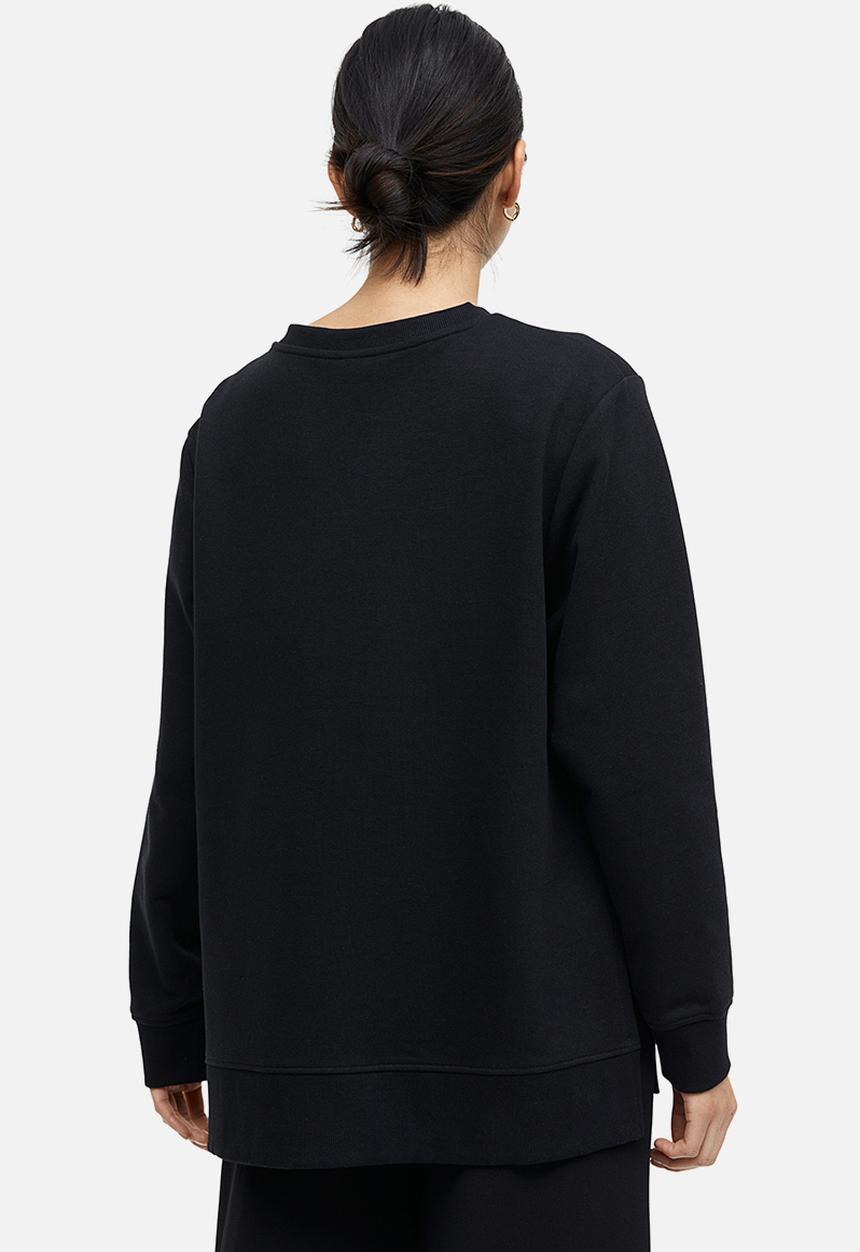 H&M - Mama button-detail sweatshirt - black