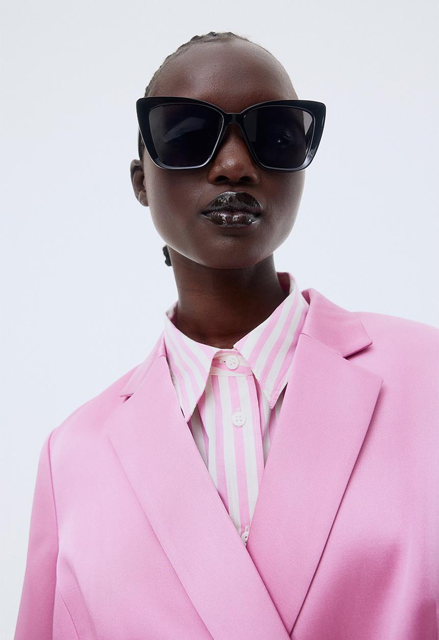 H&M - Cotton shirt - pink/striped