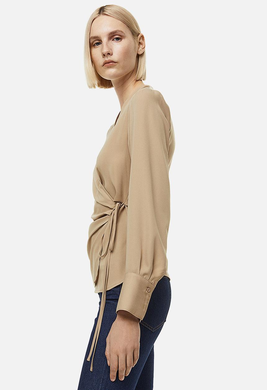 H&M - Wrap blouse - beige