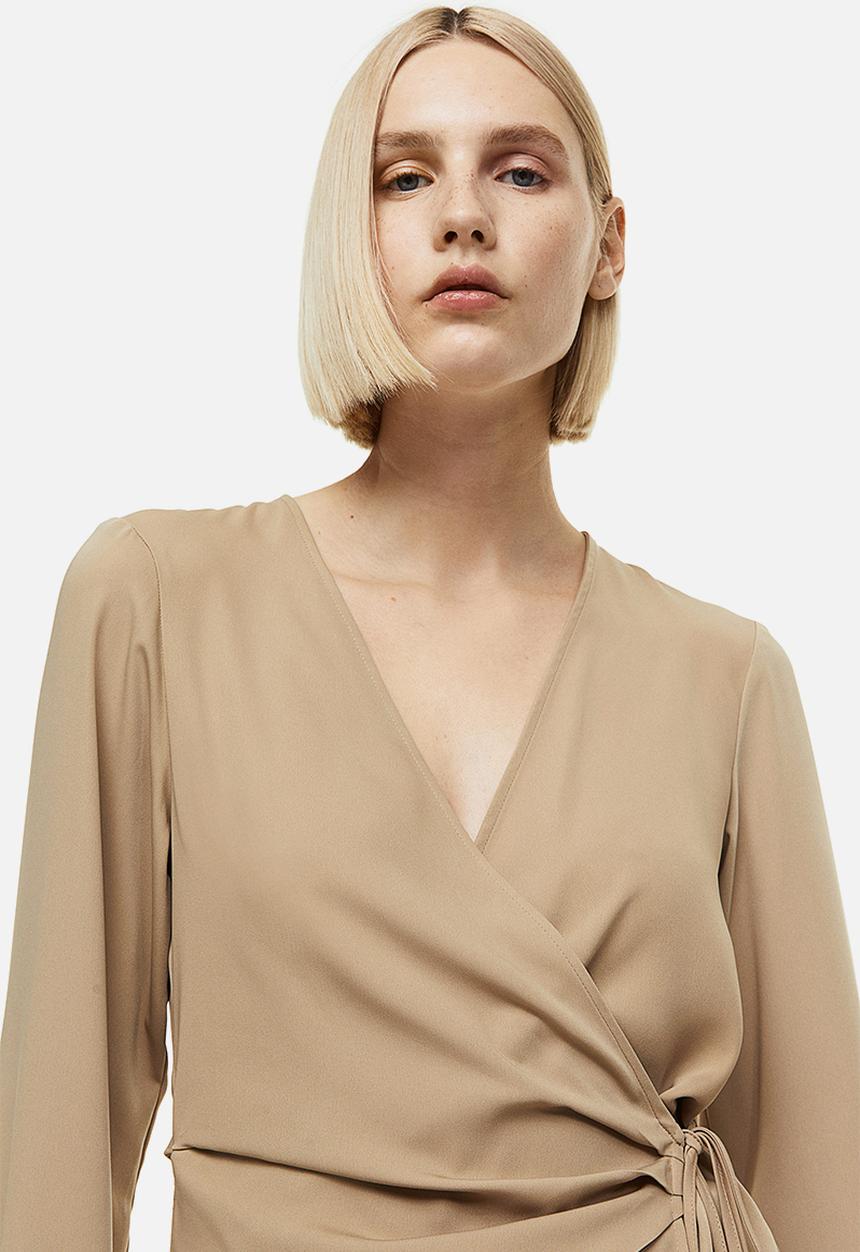 H&M - Wrap blouse - beige