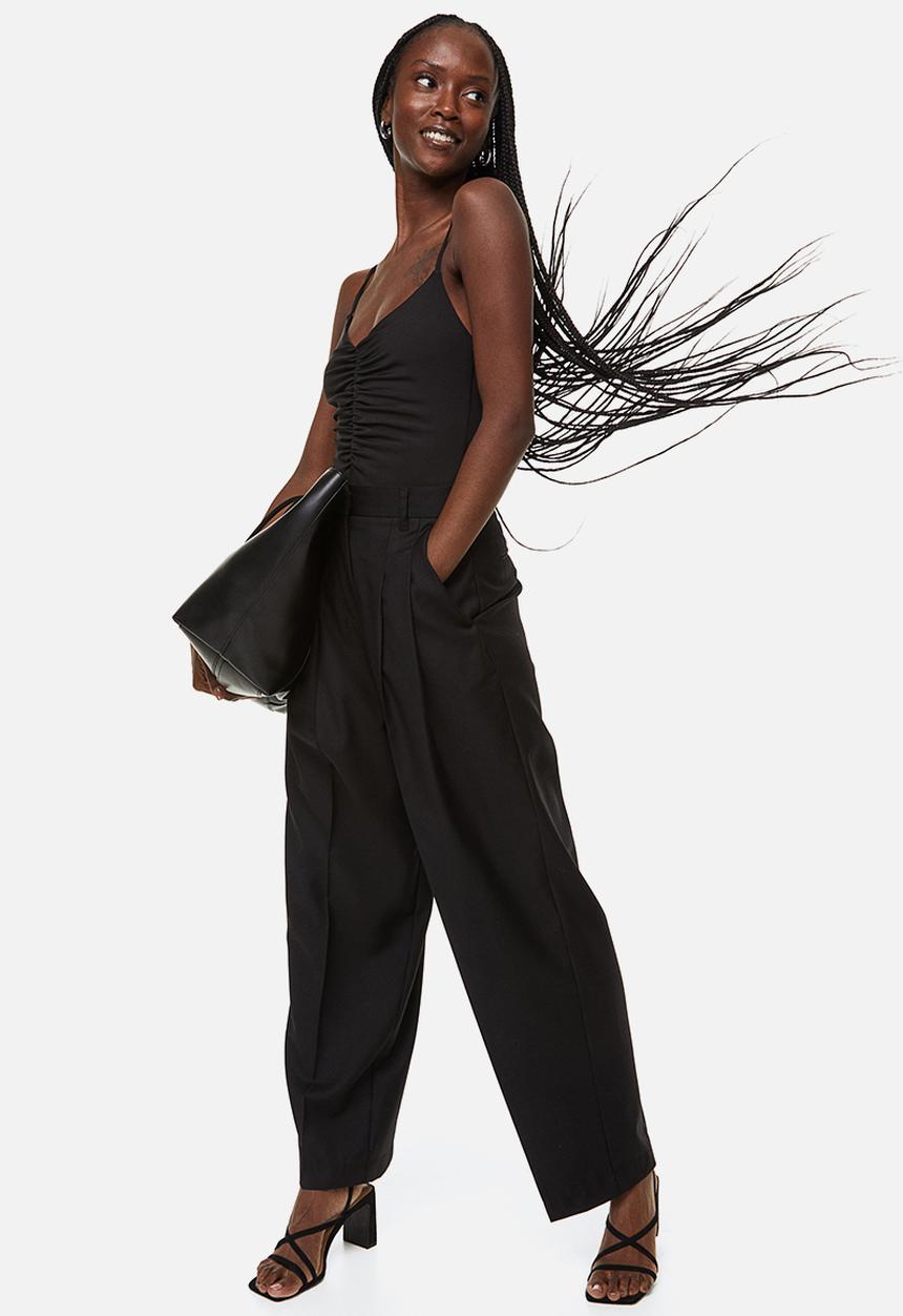 H&M - Gathered thong body - black