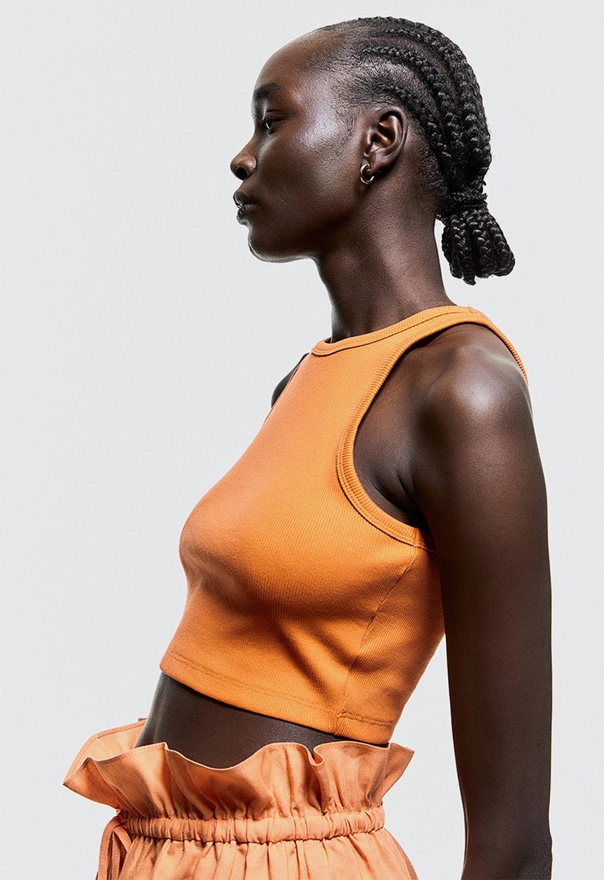 H&M - Cropped vest top - orange