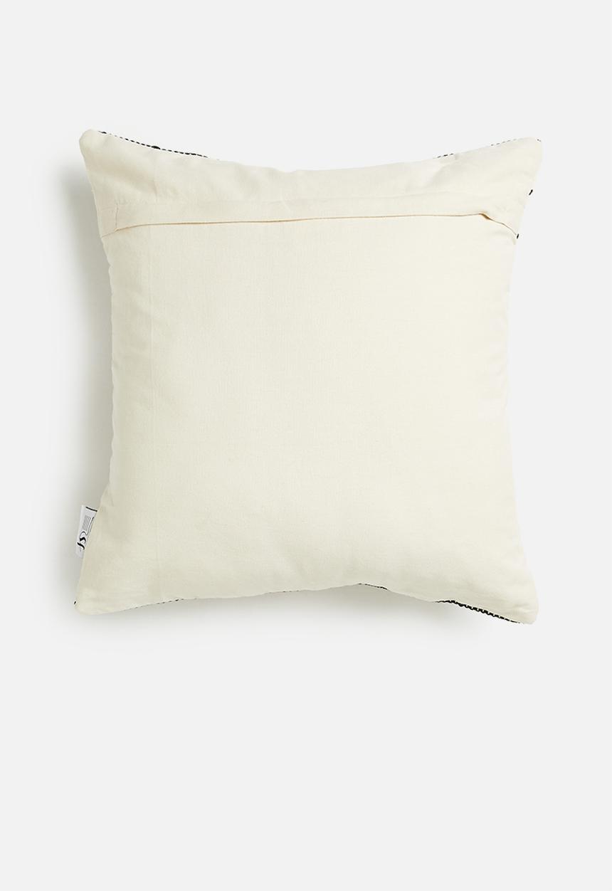 Sixth Floor - Zewa embroidered cushion cover - black & white
