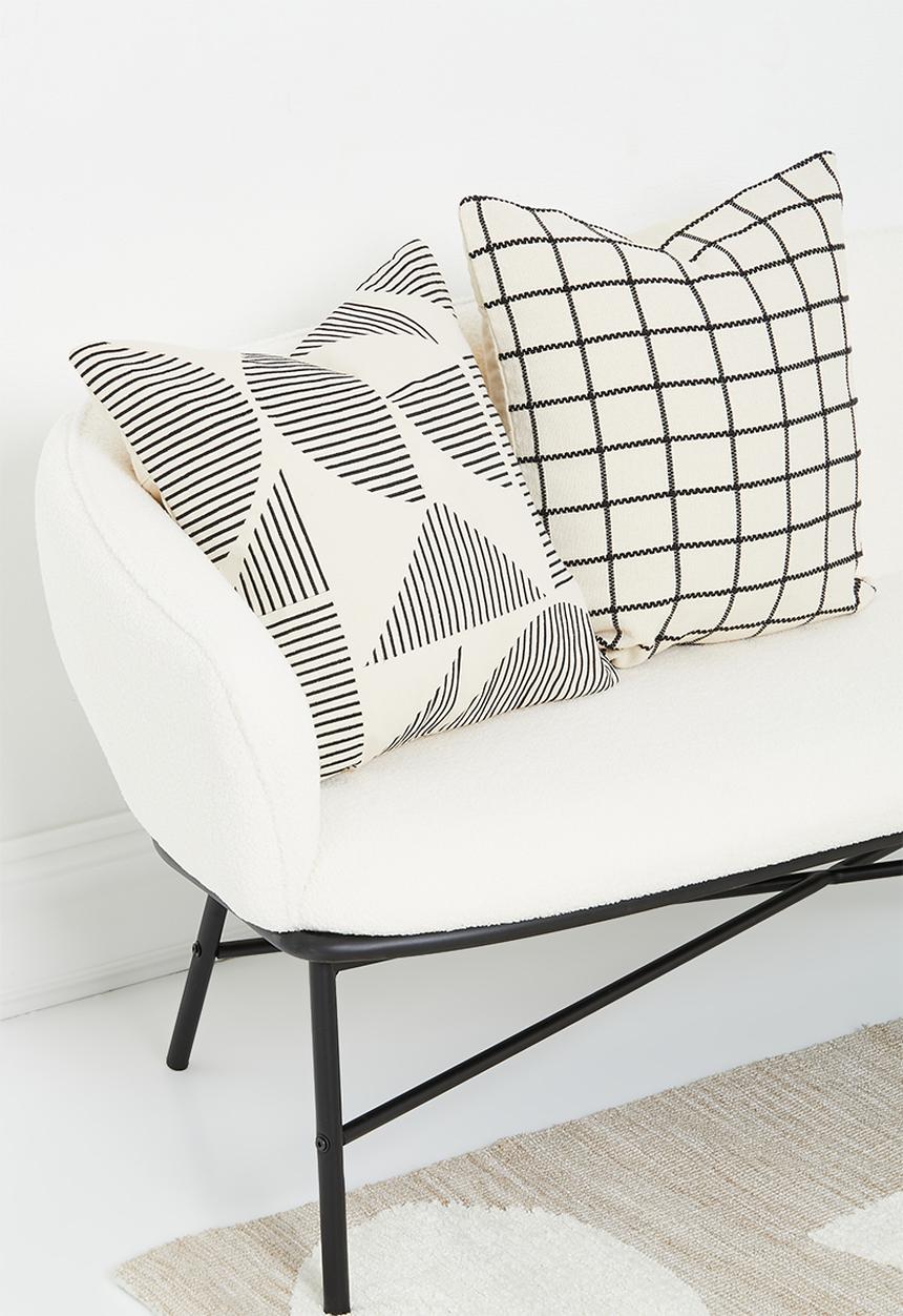 Sixth Floor - Zewa embroidered cushion cover - black & white