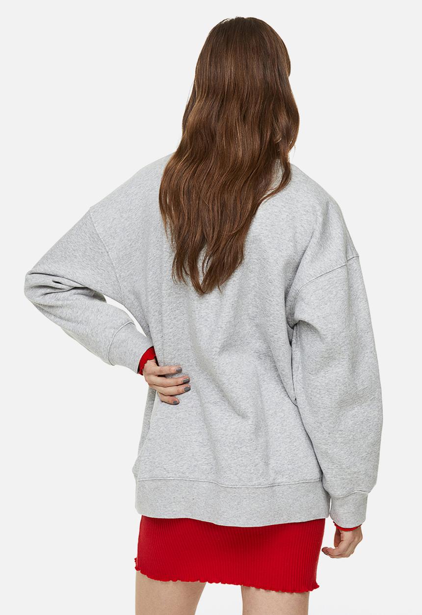 H&M - Printed sweatshirt - light grey marl/soho 