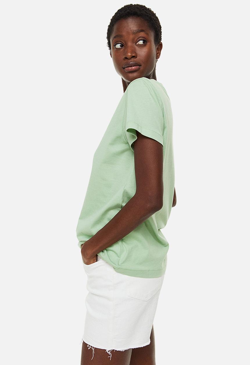 H&M - Cotton t-shirt - light green 
